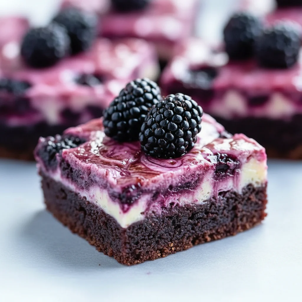 Blackberry Cheesecake Brownies Recipe Swirled Treat