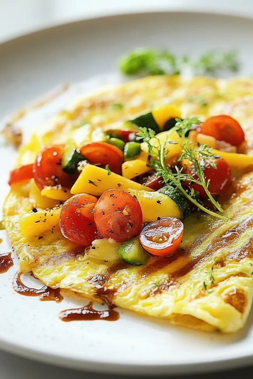 Cheese And Veggies Omelette Recipe