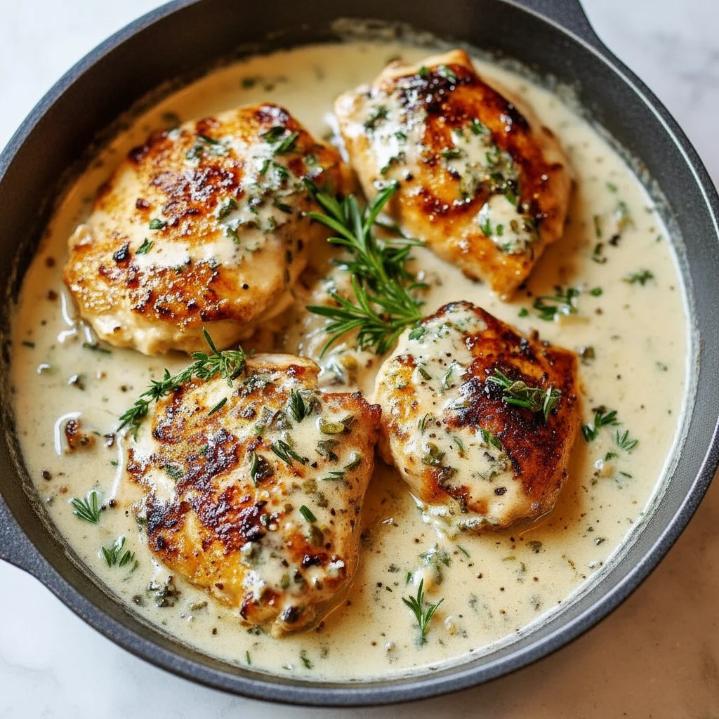 Creamy Garlic Herb Chicken Recipe Skillet Meal
