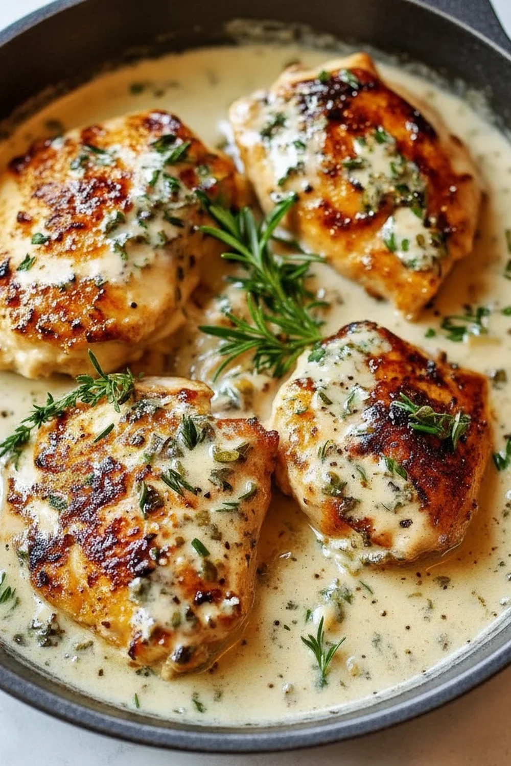 Creamy Garlic Herb Chicken Recipe