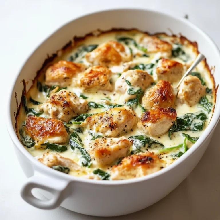 Creamy Spinach Chicken Casserole Recipe Baked