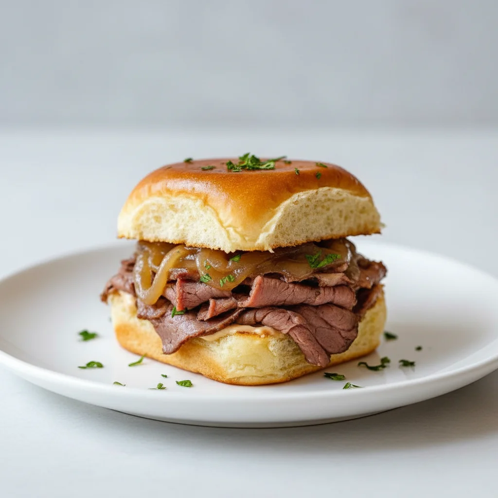 French Dip Sliders Recipe Party Appetizer