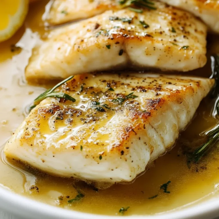 Garlic Butter Seared White Fish Recipe Light