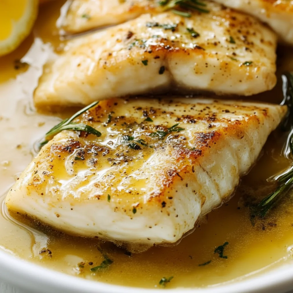Garlic Butter Seared White Fish Recipe Light