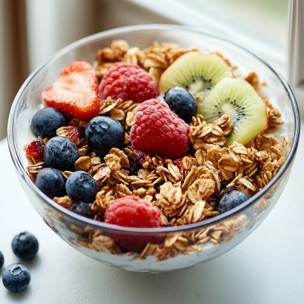 Granola with Fresh Fruit Recipe Crunchy Bowl