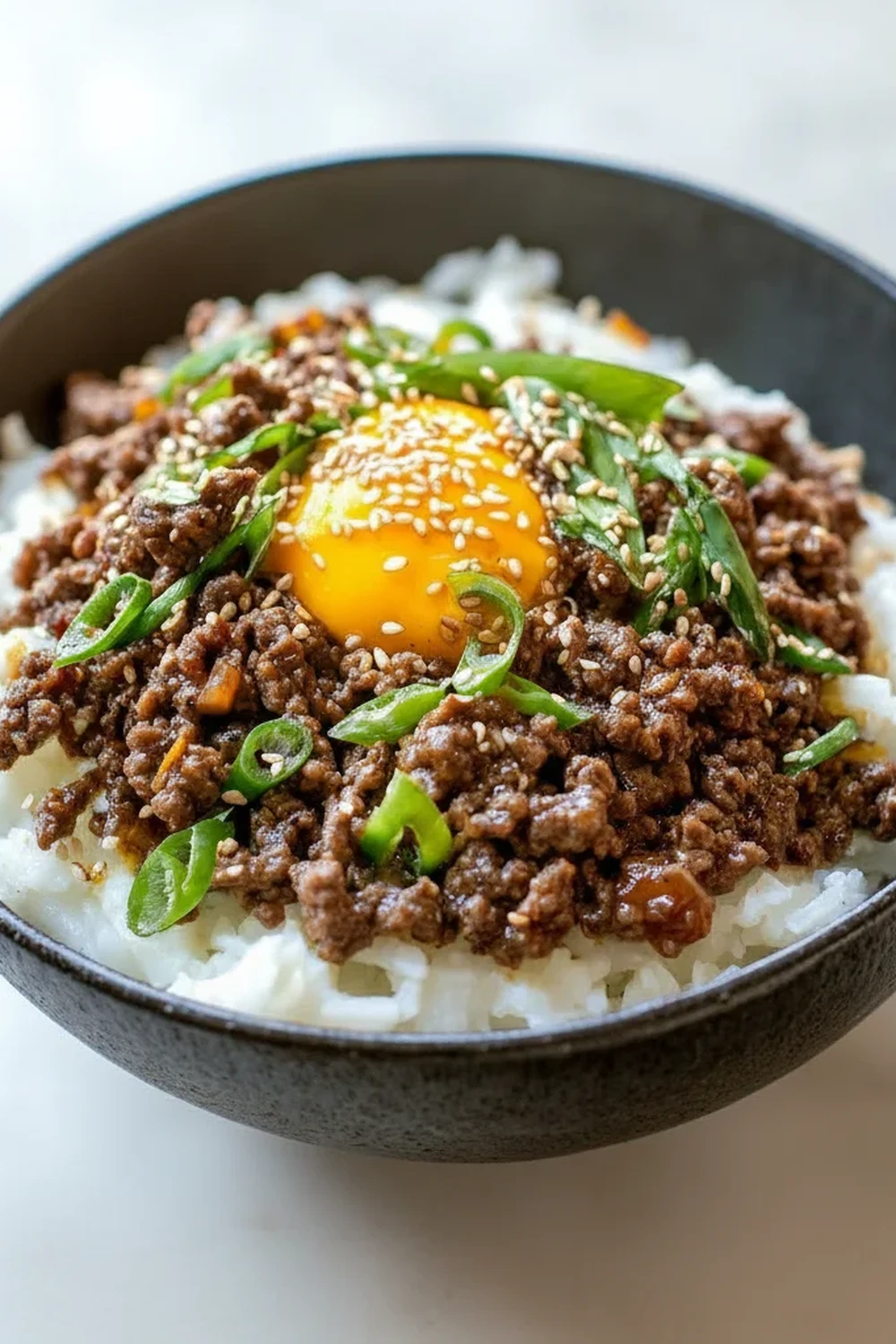 Korean Ground Beef Bowl Recipe