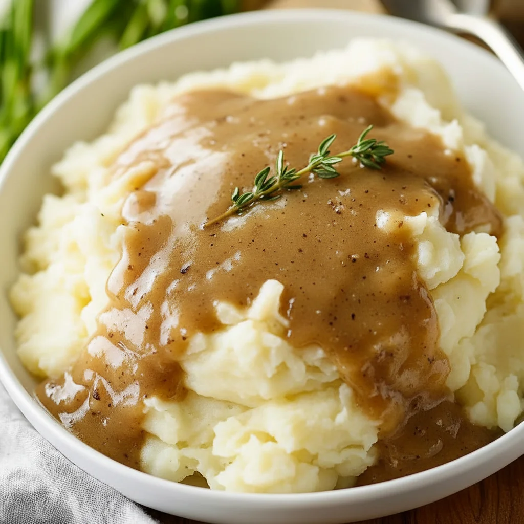 Mashed Potatoes with Country Gravy Recipe