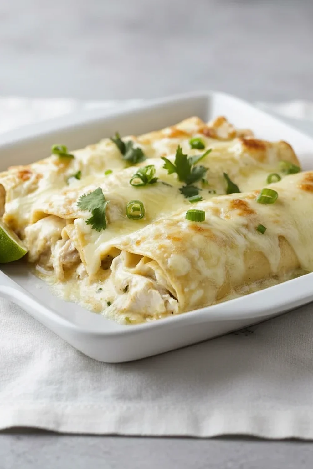 White Chicken Enchiladas Recipe