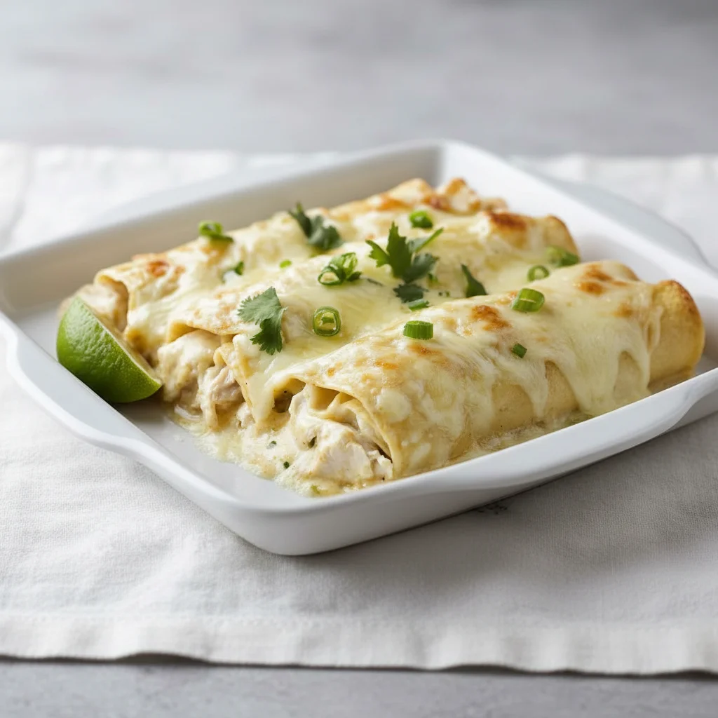 White Chicken Enchiladas Recipe Creamy Mexican