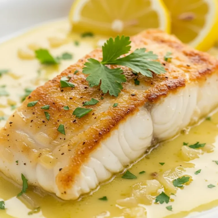 Baked Cod Coconut Lemon Cream Sauce