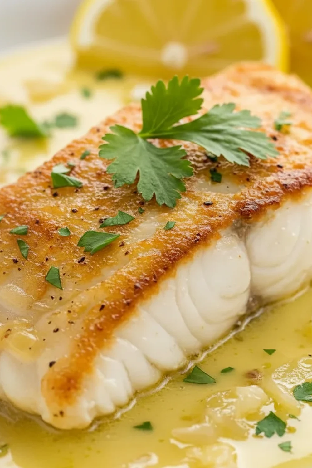 Baked Cod Coconut Lemon Cream Sauce