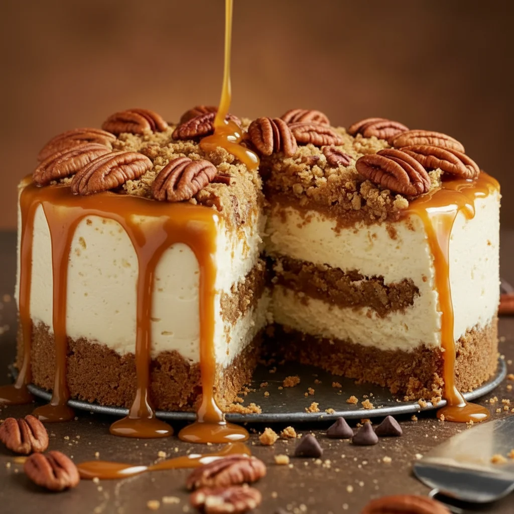 Butter Pecan Praline Poke Cake