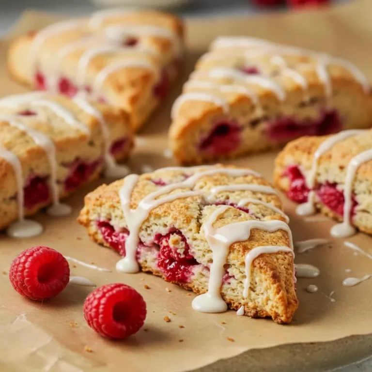 Buttery Lemon Raspberry Scones