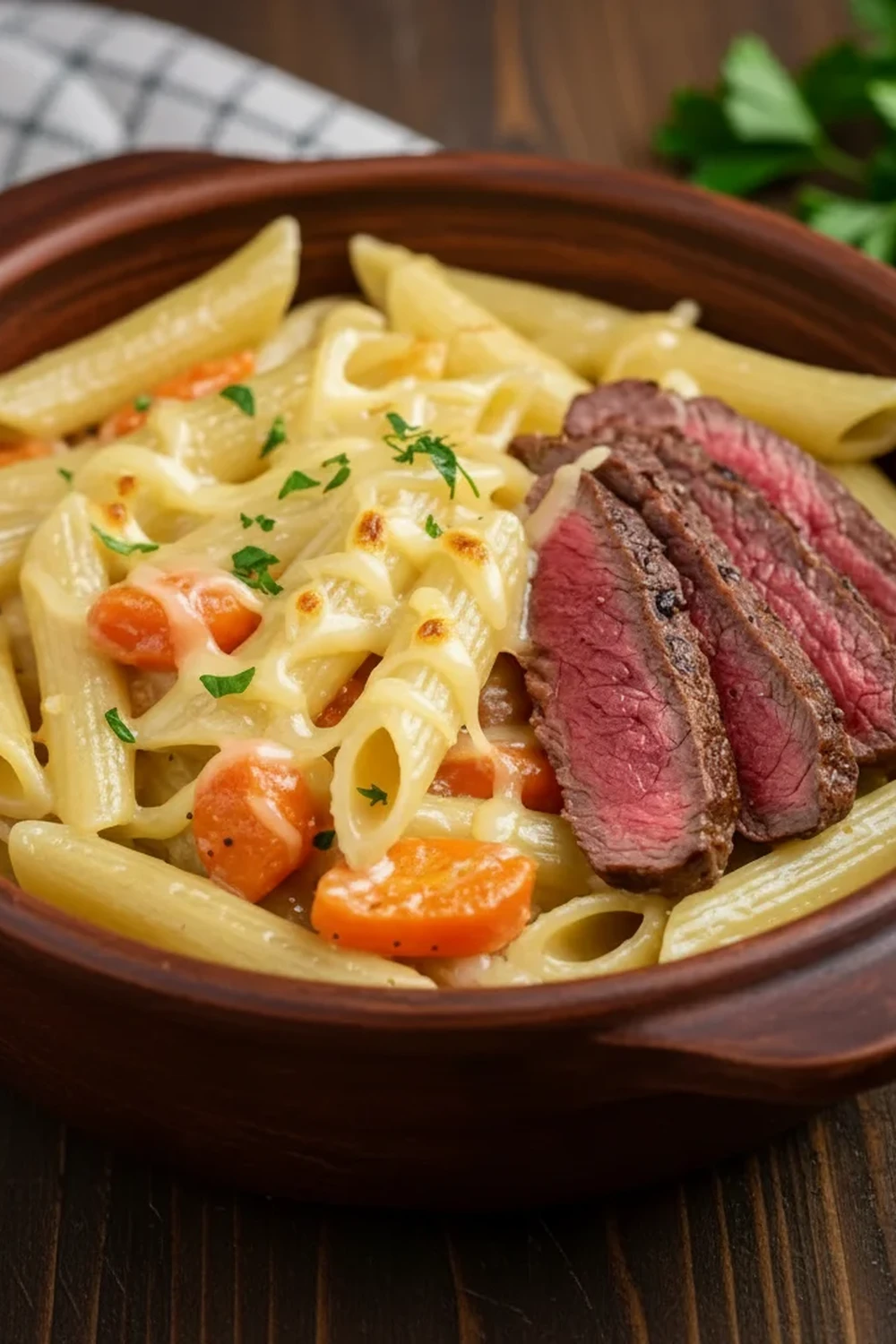 Philly Cheese Steak Pasta Recipe