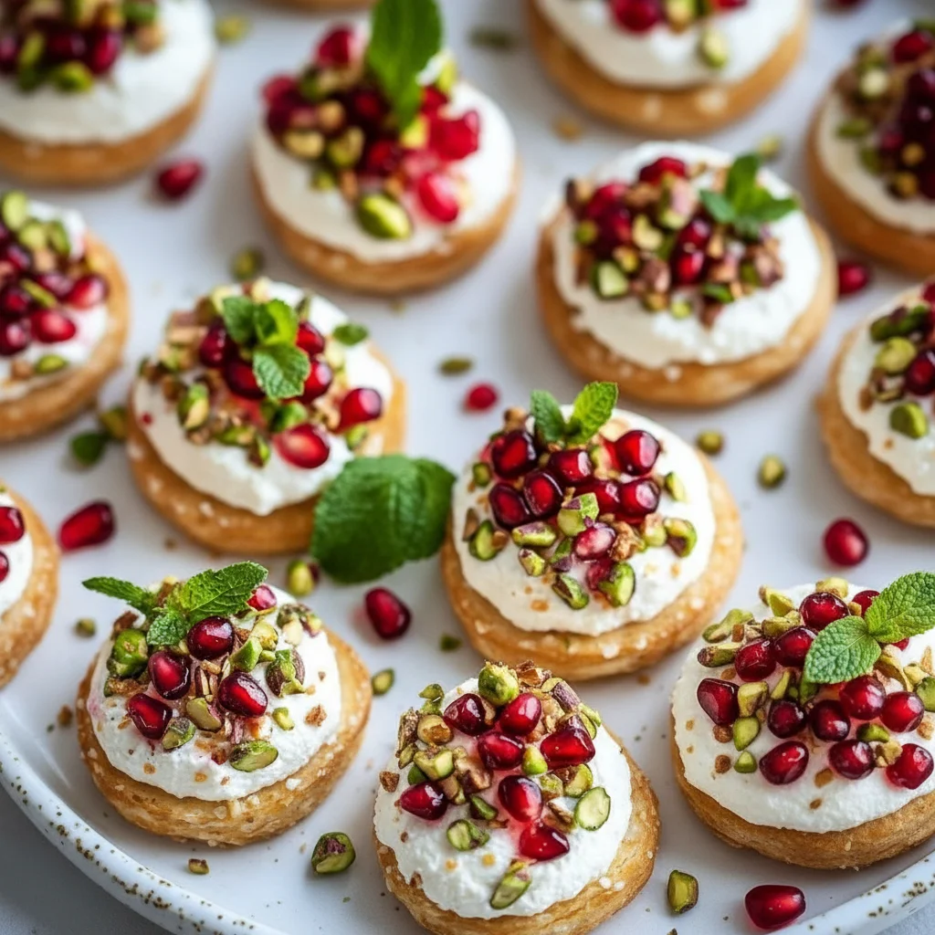 Christmas Pomegranate Goat Cheese Bites