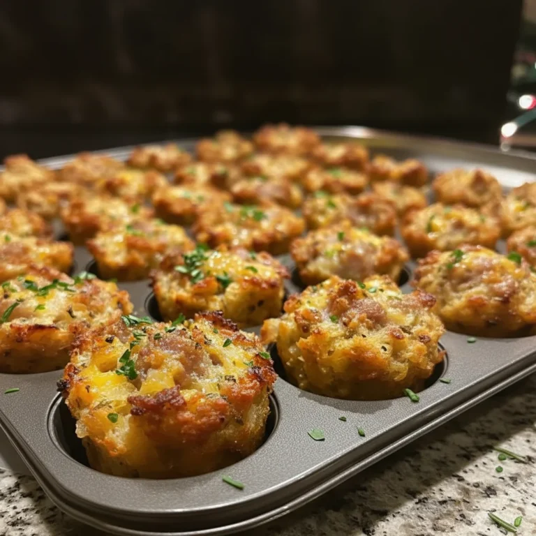 Christmas Sausage Stuffing Bites Appetizer