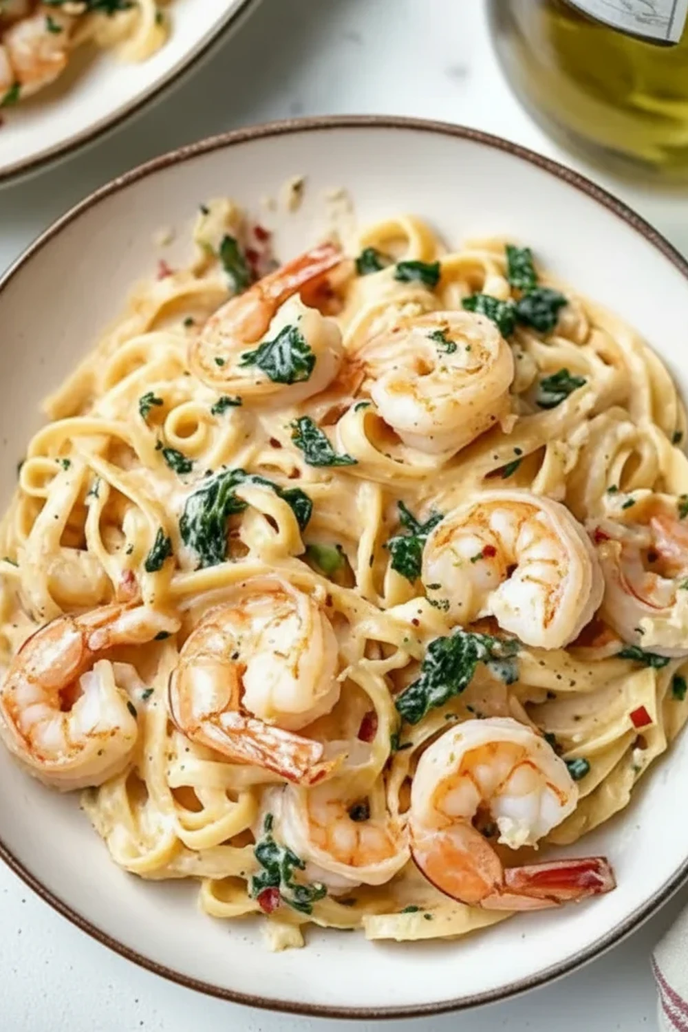 Creamy Tuscan Shrimp Linguine