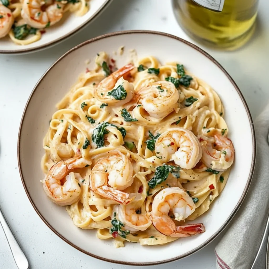 Creamy Tuscan Shrimp Linguine