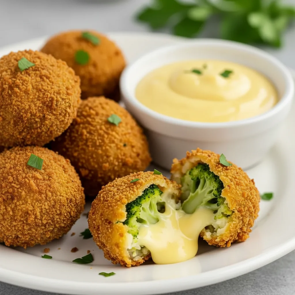 Crispy Baked Broccoli Cheese Balls