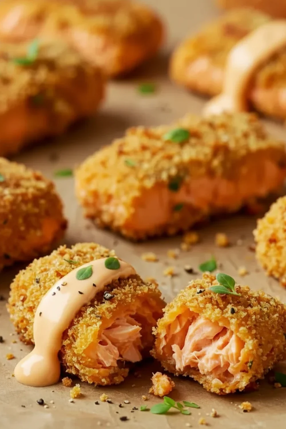Crispy Bang Bang Salmon Bites