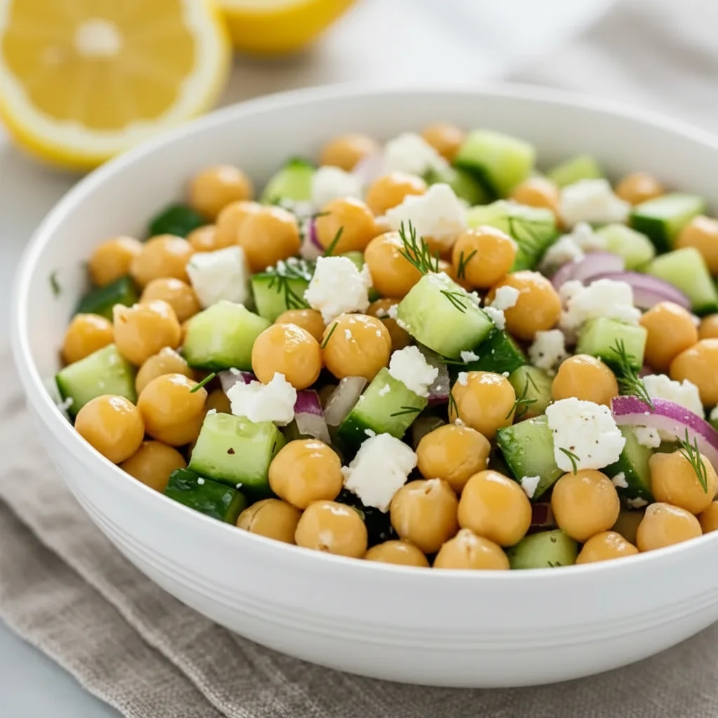 Crunchy Chickpea Cucumber Salad
