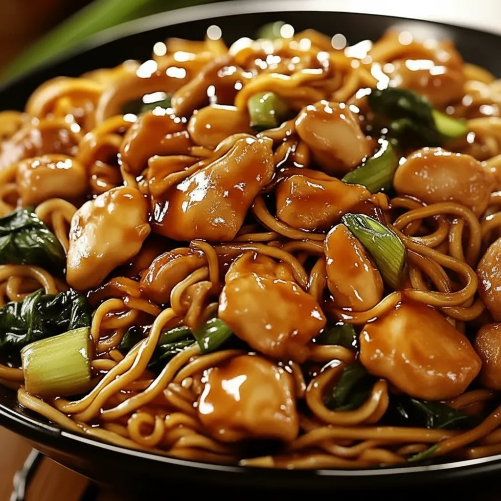 Garlic Chicken Lo Mein