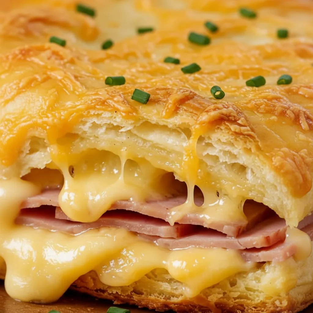 Ham Cheese Butter Swim Biscuits