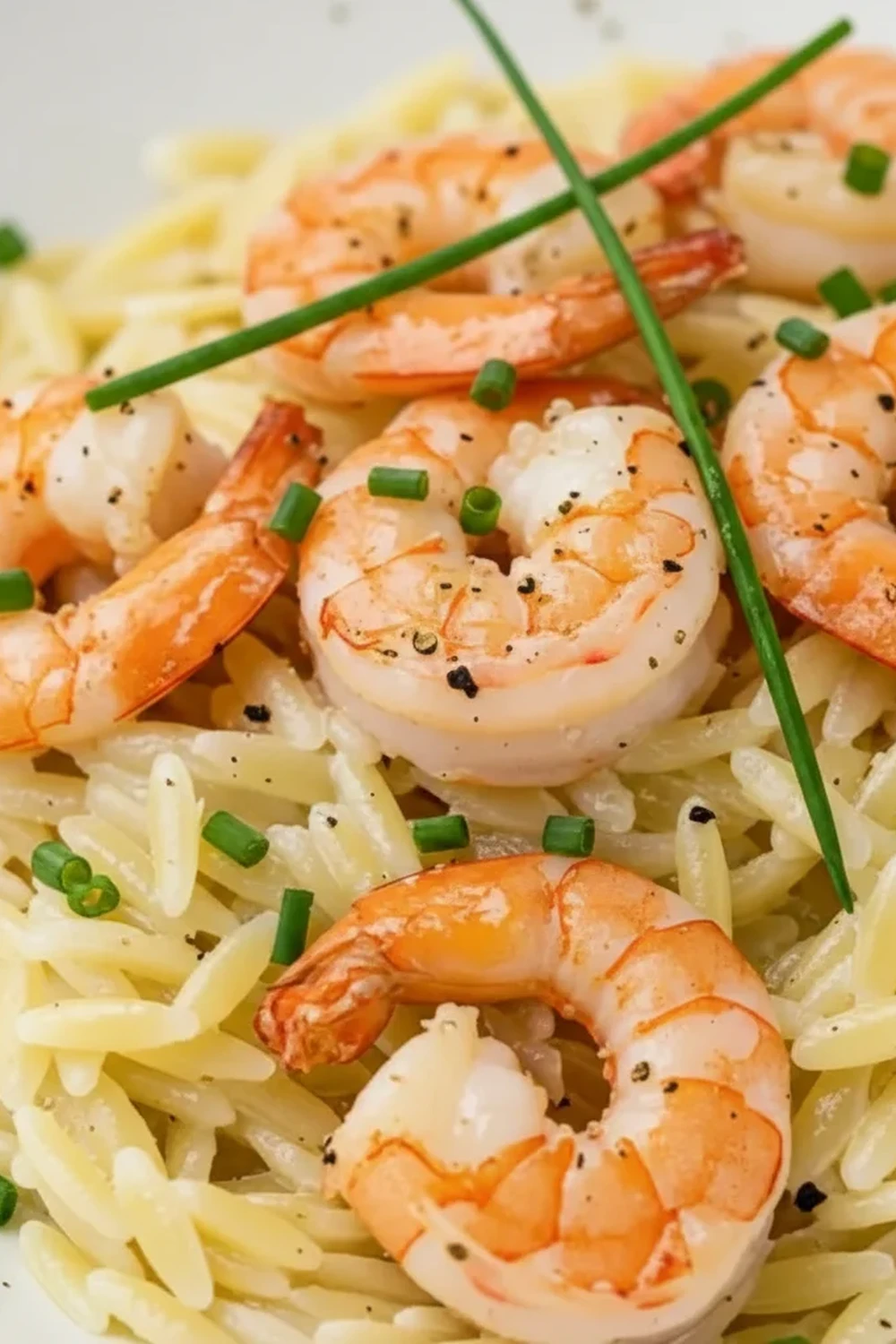 Lemon Garlic Shrimp Orzo