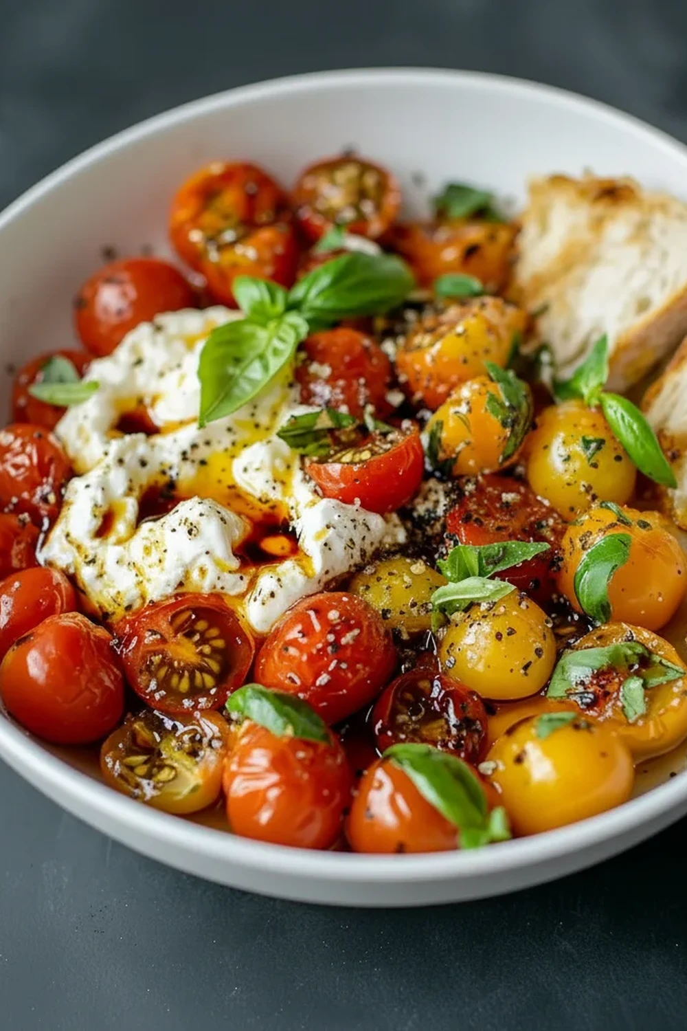 Roasted Tomatoes Burrata Balsamic