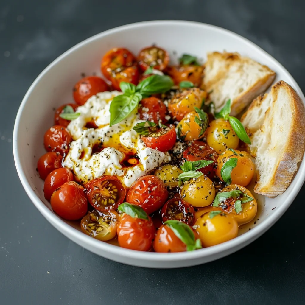 Roasted Tomatoes Burrata Balsamic