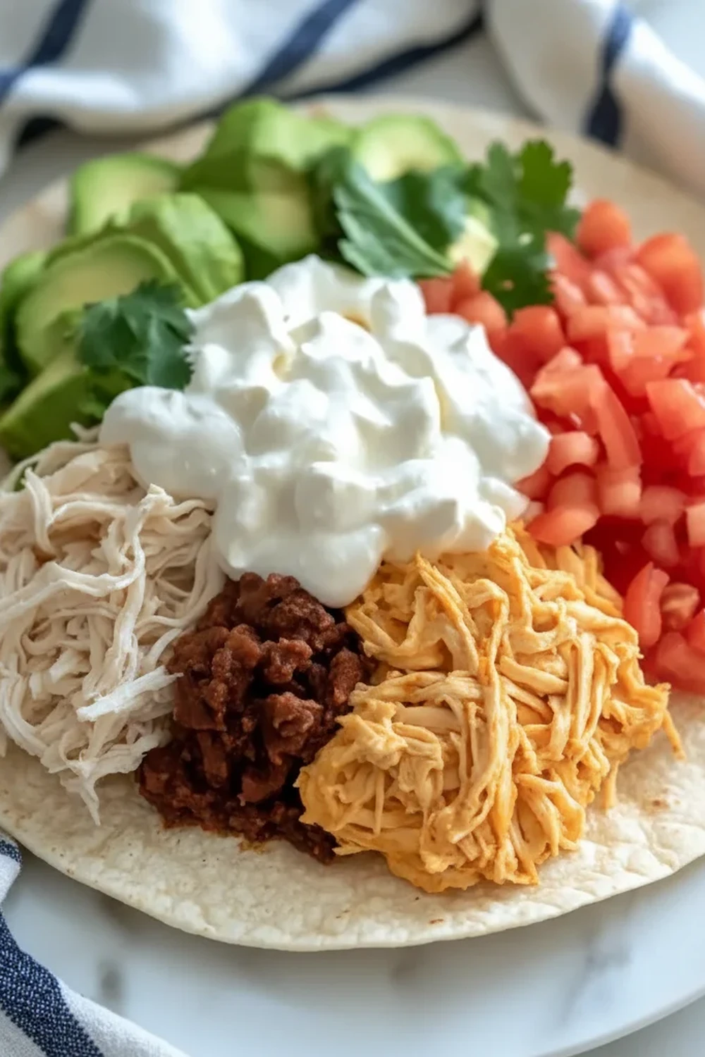 Seven Layer Chicken Burritos
