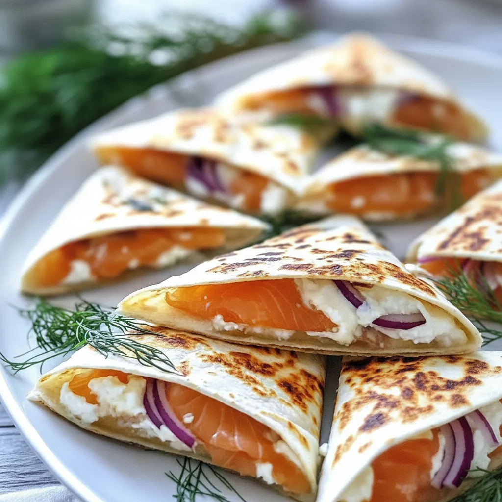Smoked Salmon Mini Quesadillas Appetizer