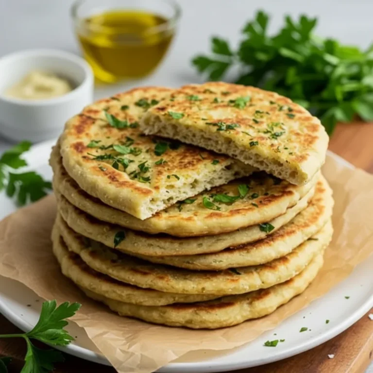 Soft Garlic Flatbreads