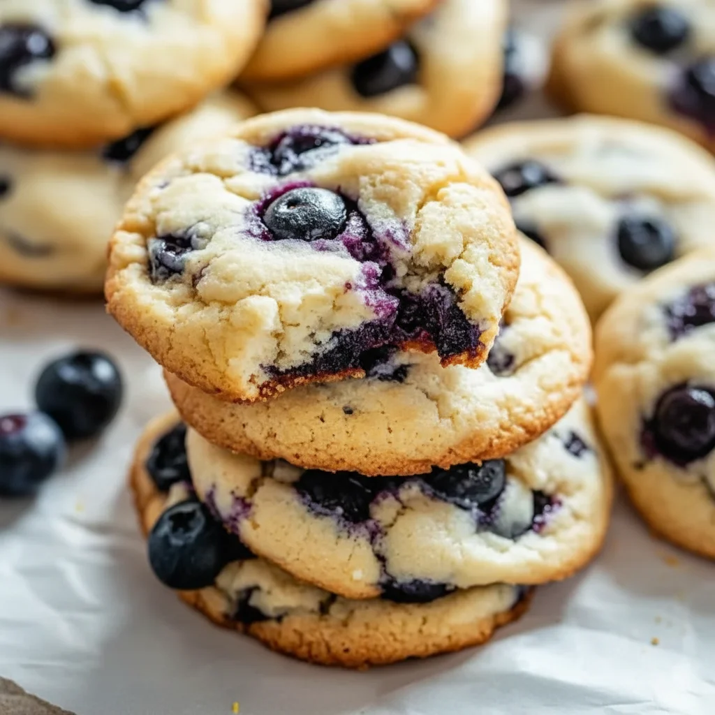 Soft Lemon Blueberry Cookies