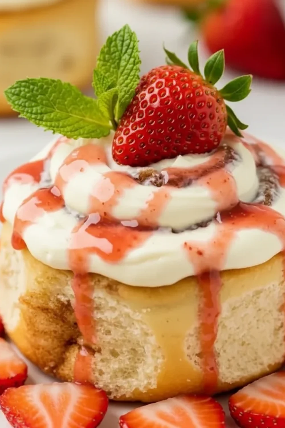 Strawberry Cheesecake Cinnabon Rolls