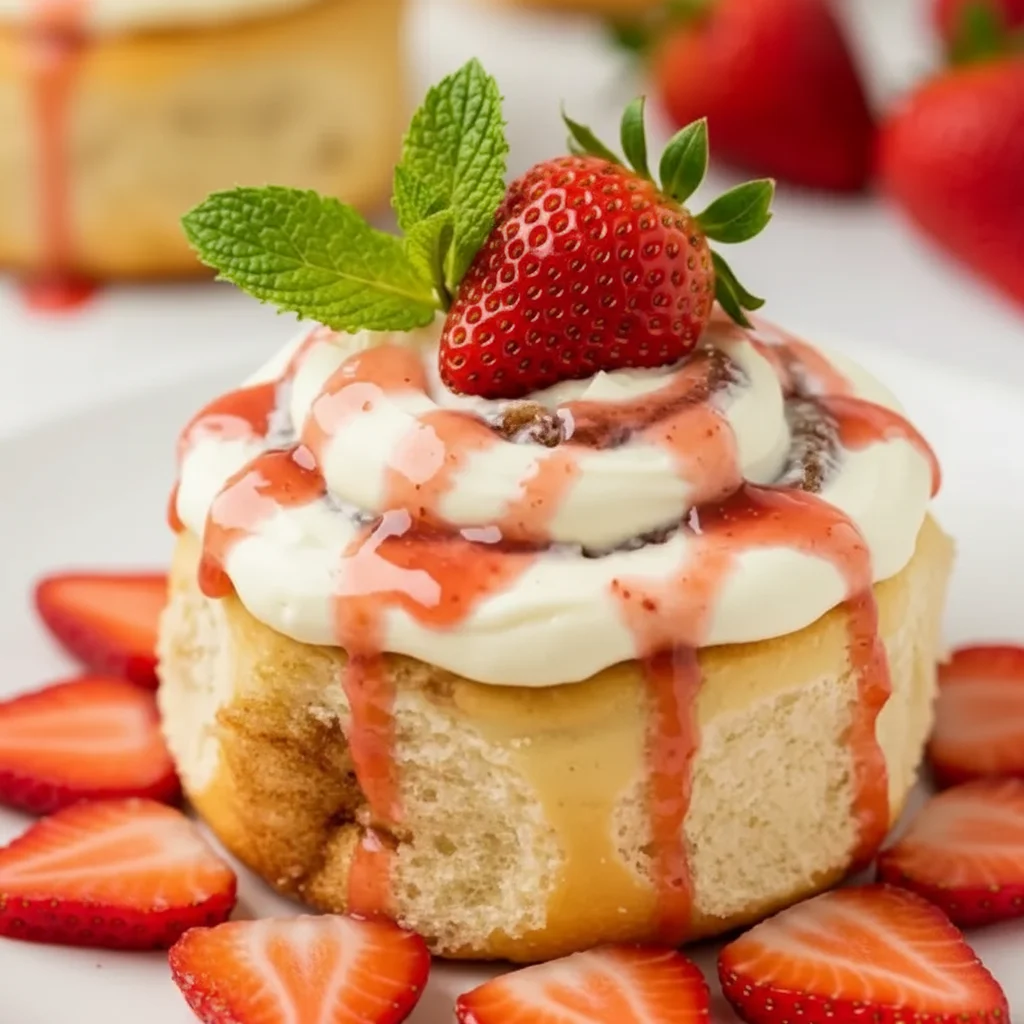 Strawberry Cheesecake Cinnabon Rolls