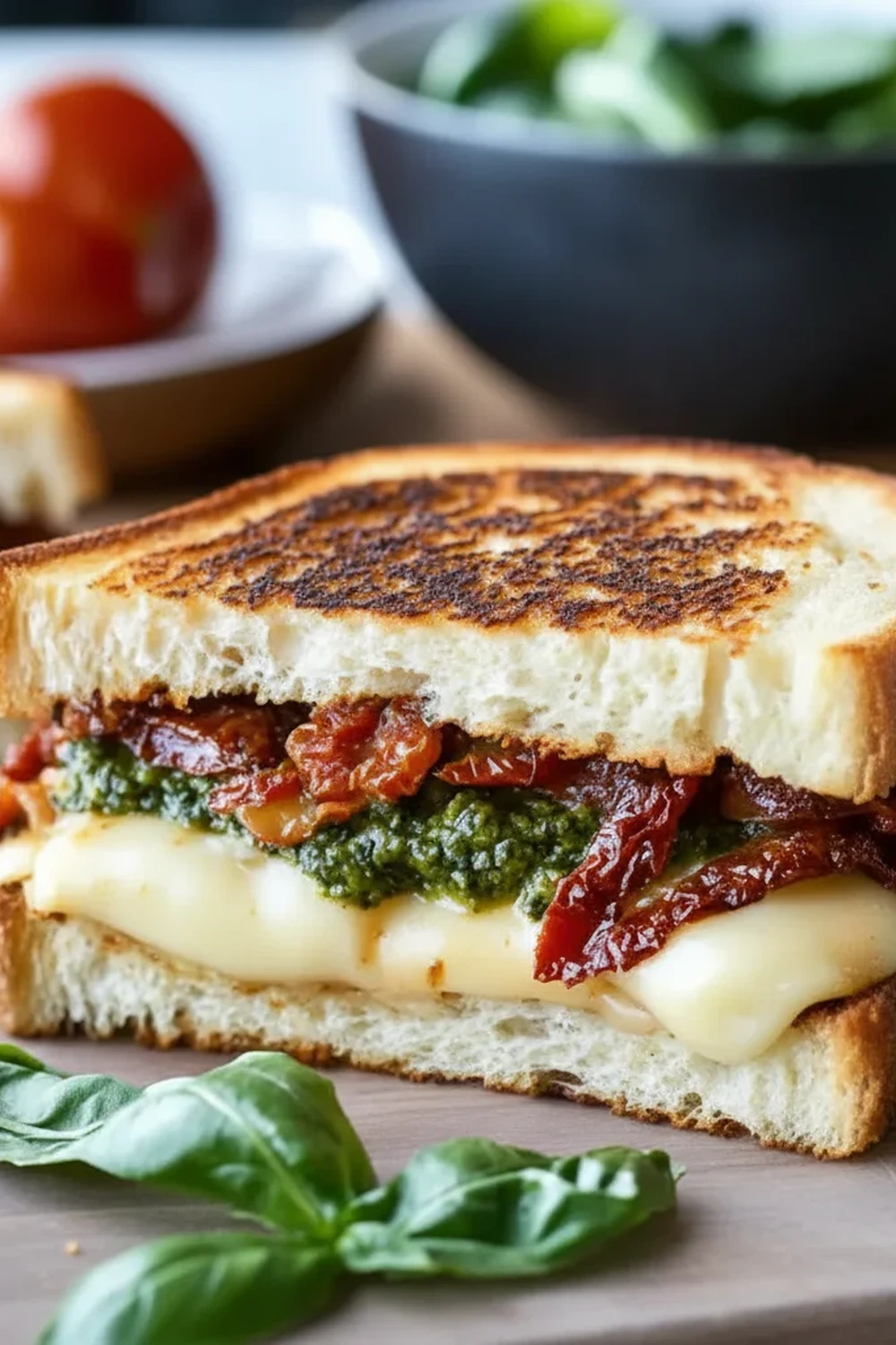Sun Dried Tomato Bacon Pesto Grilled Cheese Recipe
