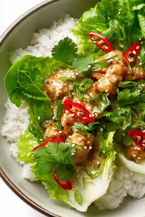 Bang Bang Chicken Lettuce Wraps Bowl