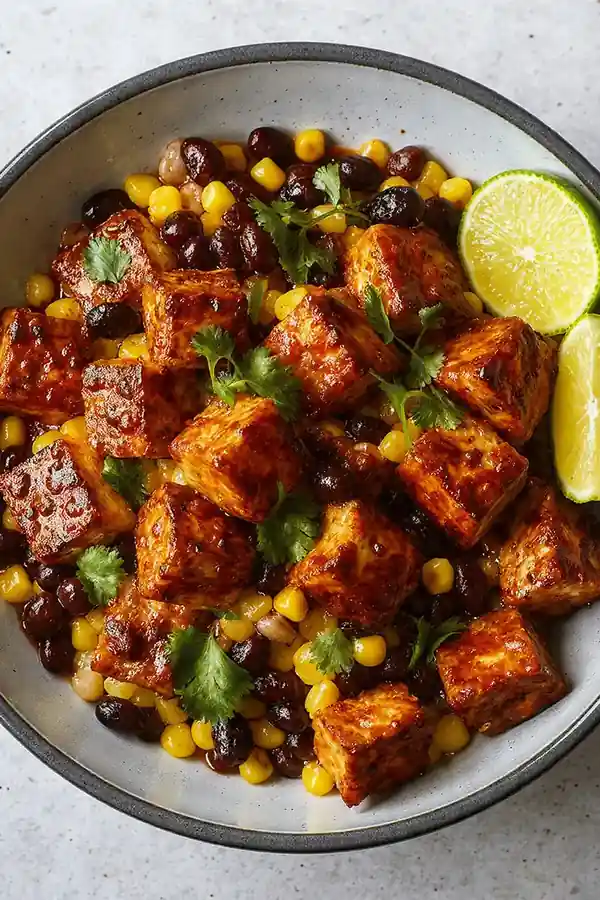 Black Bean & Corn Sweet Chili Tofu Bowl