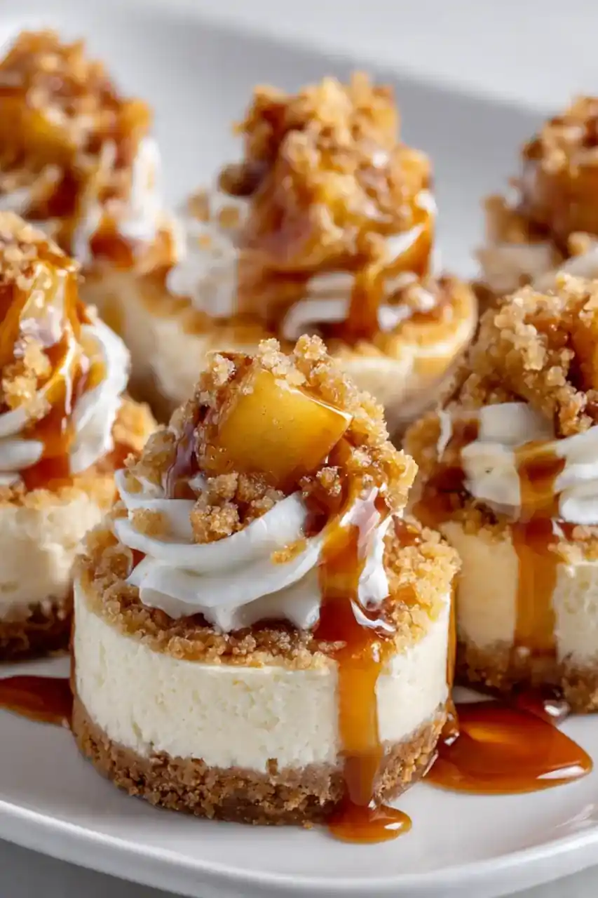 Caramelised Apple Mini Cheesecake Bites