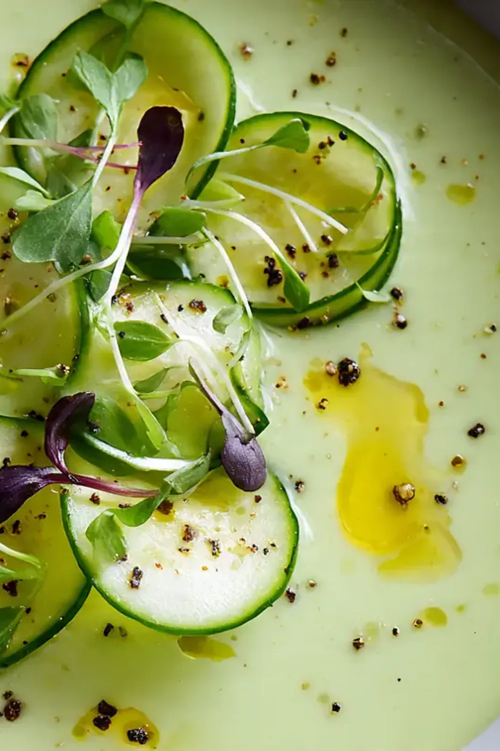 Chilled Cucumber Avocado Soup (No-Cook Lunch)