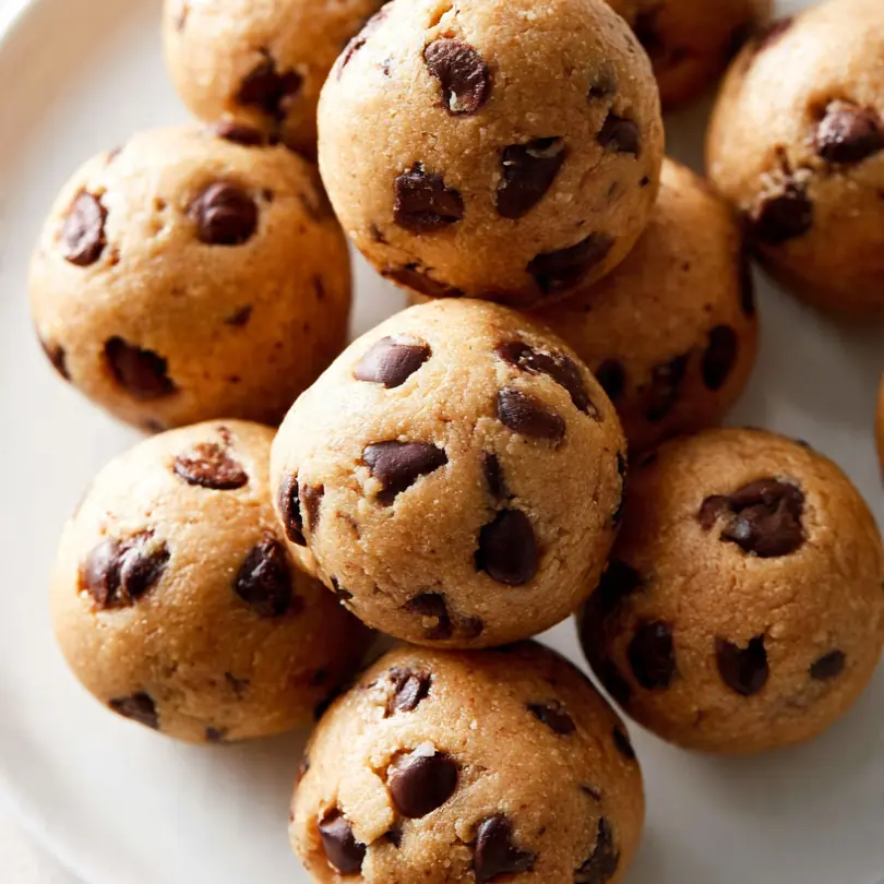 Chocolate Chip Cookie Dough Protein Balls