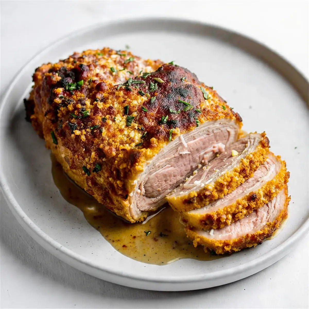 Crispy Baked Pork Tenderloin With Garlic Herb Crust