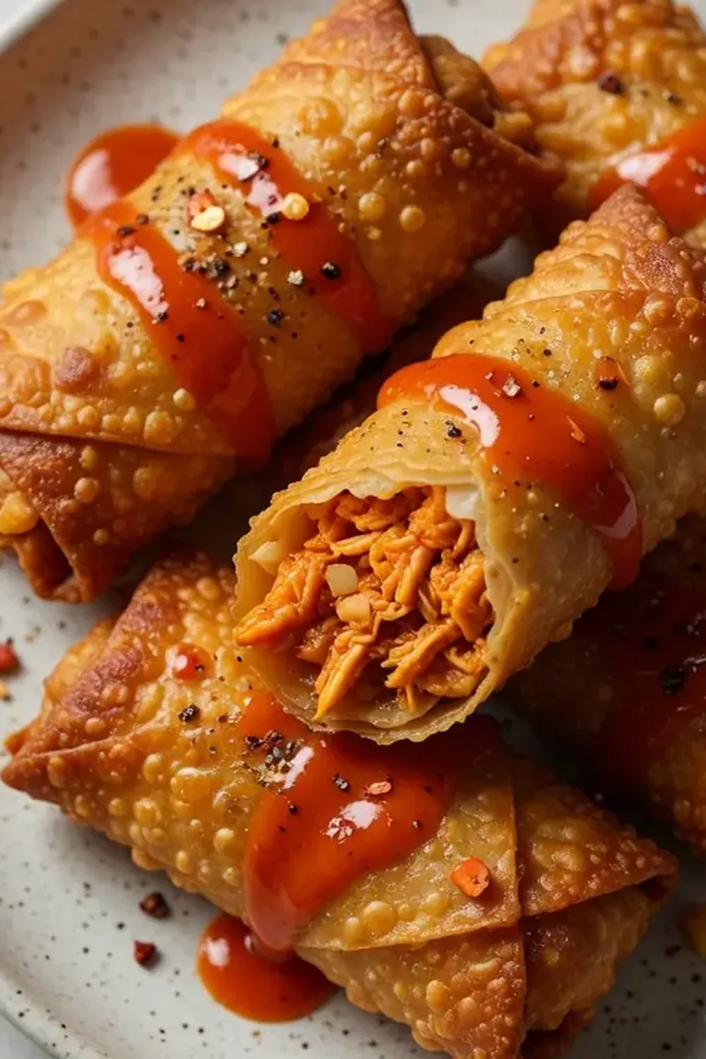 Crispy Buffalo Chicken Egg Rolls