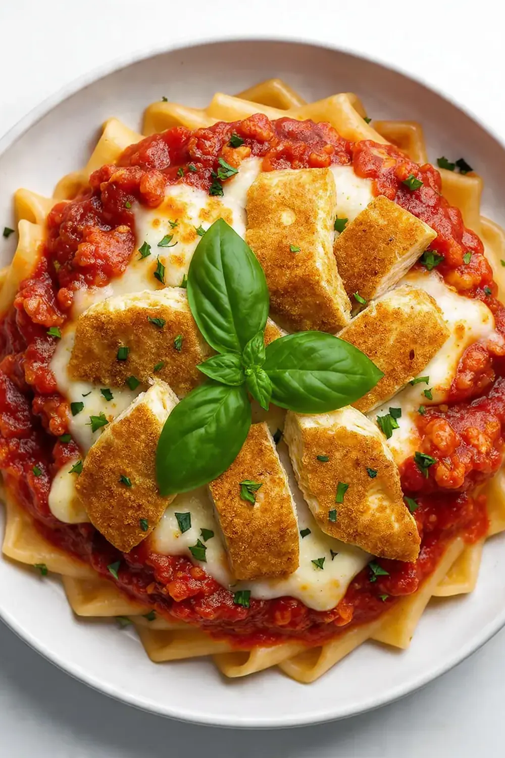 Easy Dump-and-Bake Chicken Parmesan Pasta