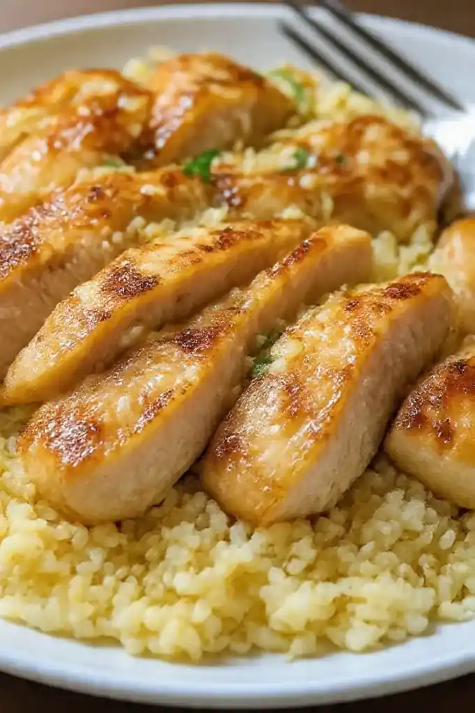 Garlic Butter Chicken Bites with Cauliflower Rice