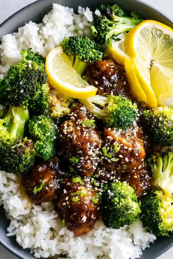 Garlic Butter Honey Sesame Chicken Bowl