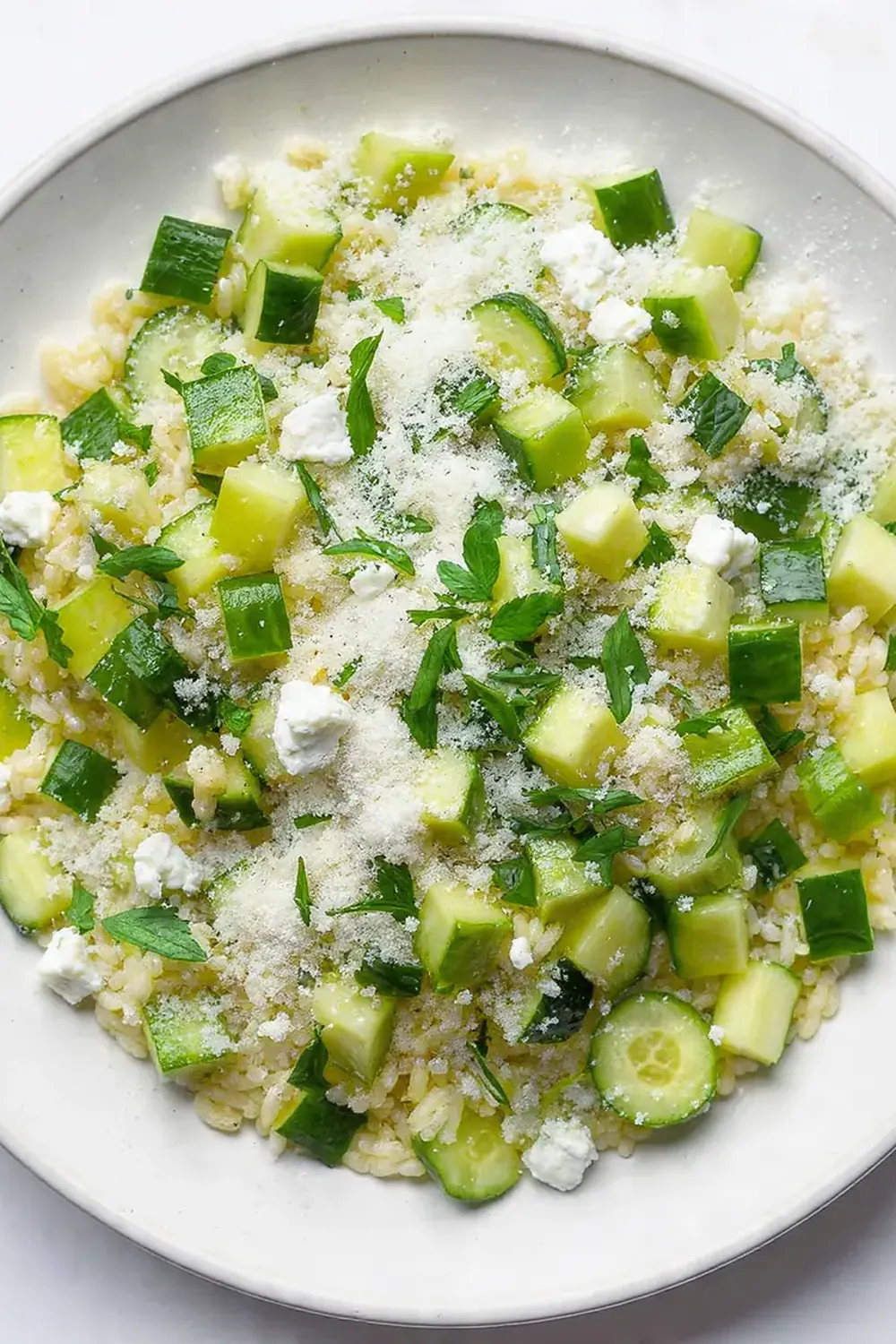 Greek Orzo Salad with Cucumber & Feta