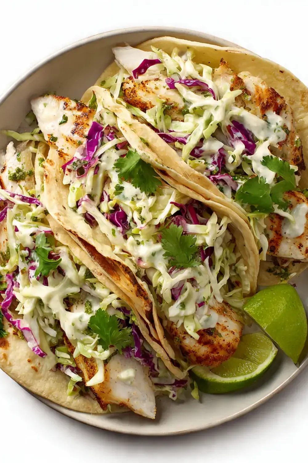 Grilled Fish Tacos with Cabbage Slaw
