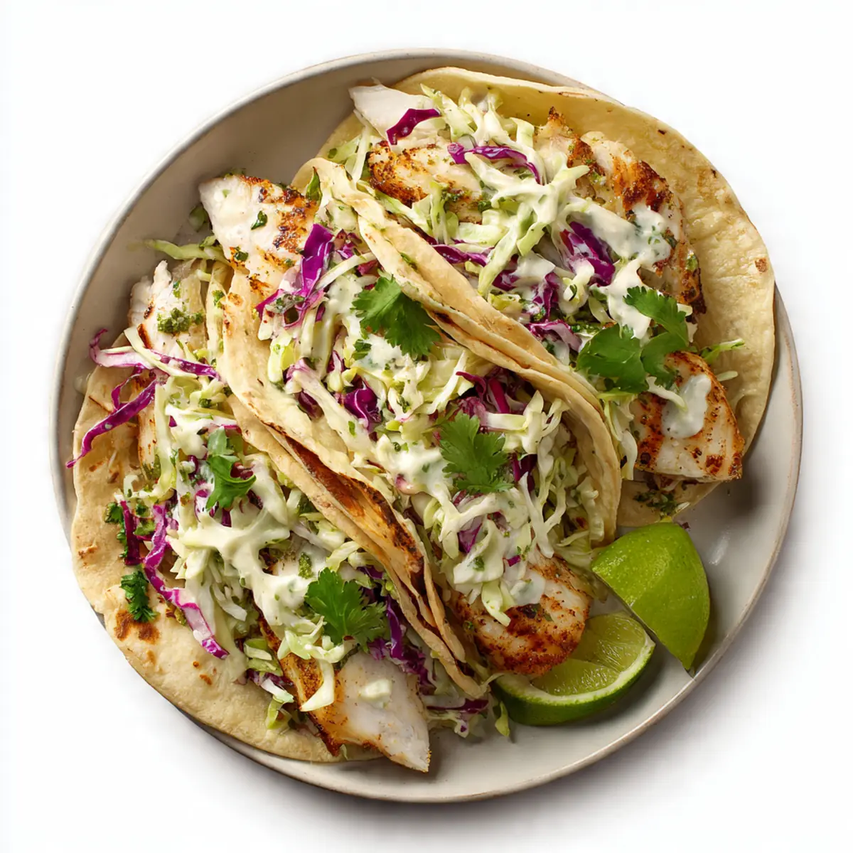 Grilled Fish Tacos With Cabbage Slaw